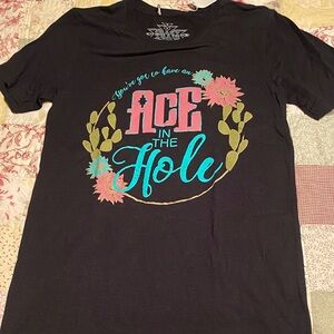 Crazy Train Black Graphic Tee Small. NWT